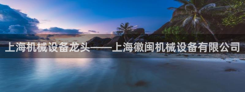 金年会是什么平台：上海机械设备龙头——上海徽闽机械设备有限公司