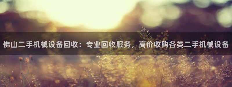 金年会在线入口2023：佛山二手机械设备回收：专业回收服务，高价收购各类二手机械设备