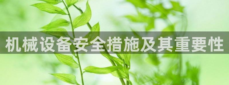 金年会电子官网下载：机械设备安全措施及其重要性