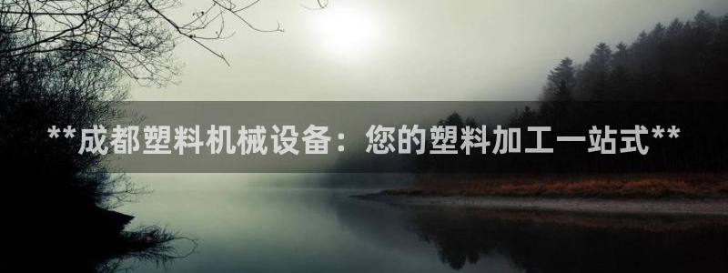 金年会网站稳不稳：**成都塑料机械设备：您的塑料加工一站式**