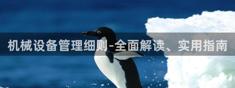 金年会app登录官网入口：机械设备管理细则-全面解读、实用指南